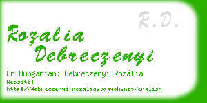 rozalia debreczenyi business card